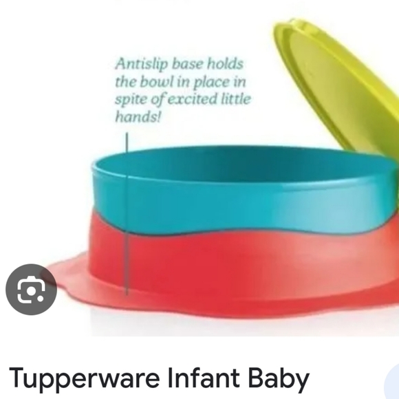 Tupperware Children's Kid's Feeding Dish Bowl w/ Suction Cup Base & Seal Primary - Picture 3 of 16